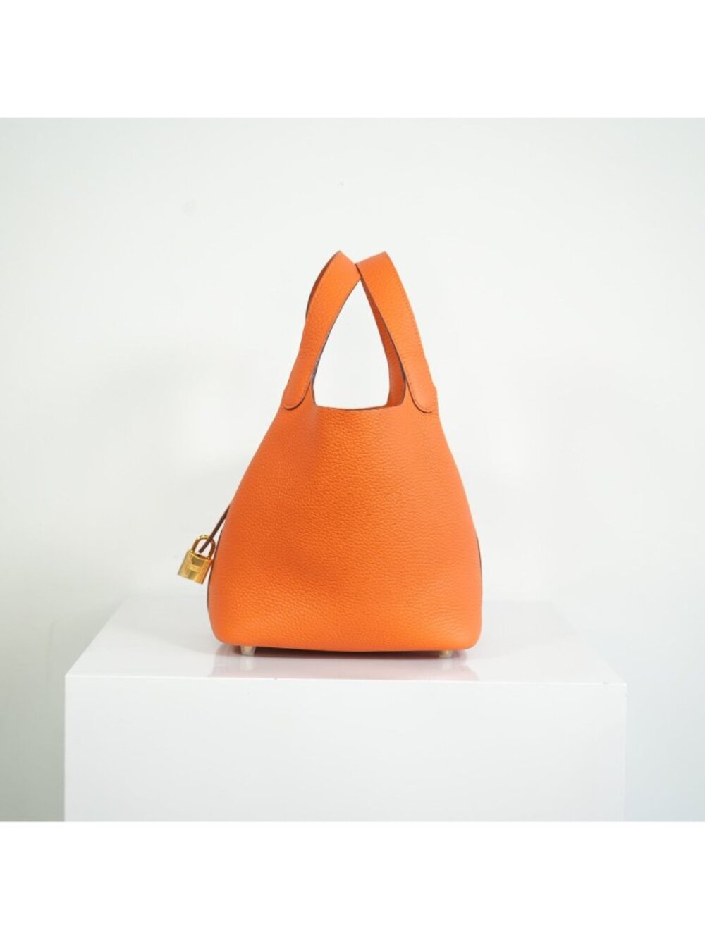 Hermes Picotin Lock 22 Orange Clemence Leather Bag w dust bag - Picture 3 of 12